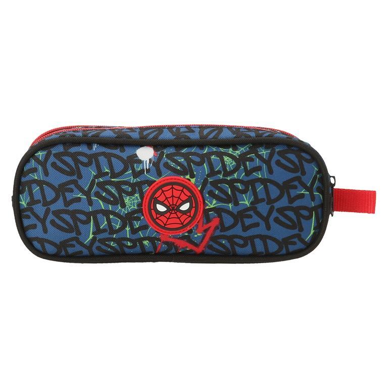 Estojo de dois compartimentos menino Marvel Spiderman Urban 9cm Vermelho 3/6