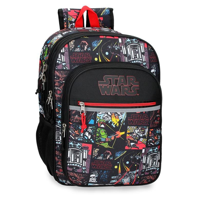 Mochila escolar Niño Star Wars Galactic Team dos compartimentos 40 cm Negro