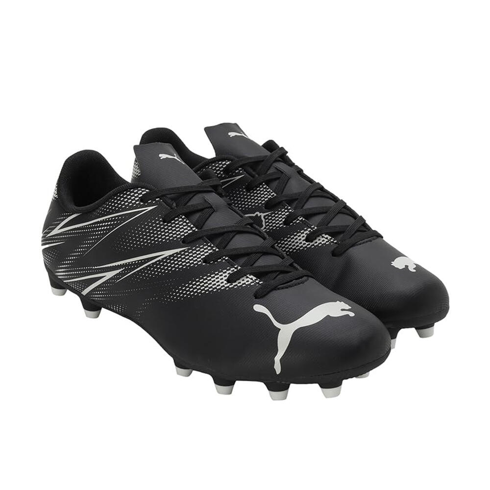 ATTACANTO FG/AG Men's Football Boots (Black / Silver)