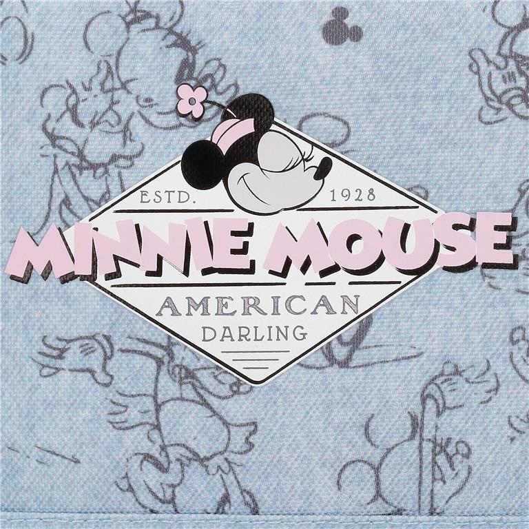 Astuccio tre scomparti Bambina Disney Minnie American Darling 12 cm Blu 5/5