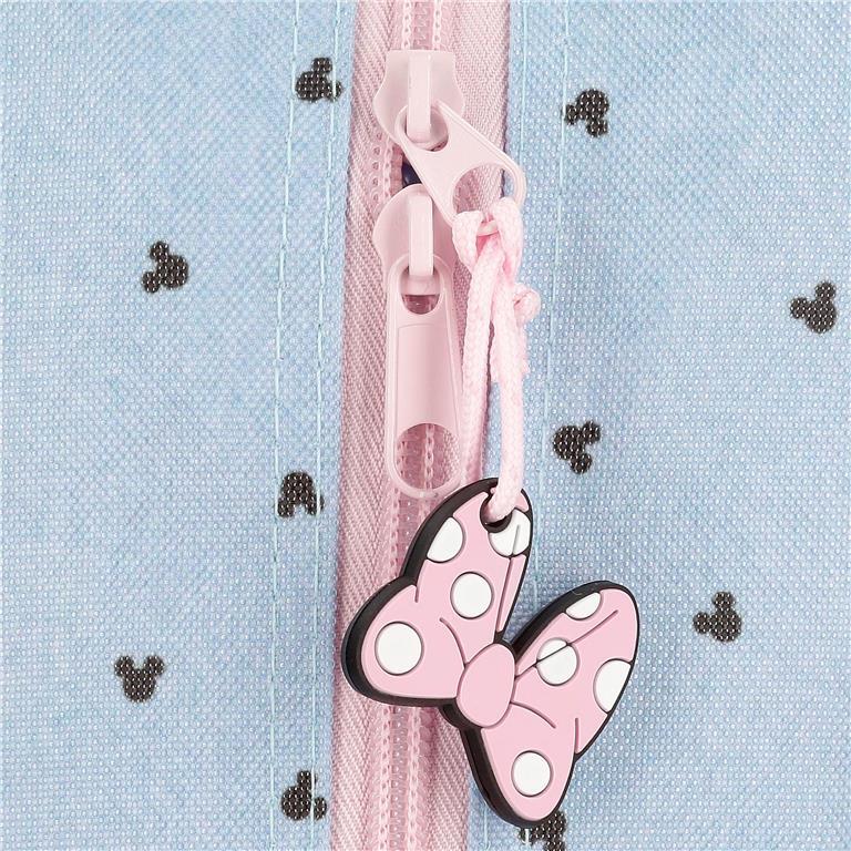 Estojo de três compartimentos Menina Disney Minnie American Darling 10cm Azul 6/6