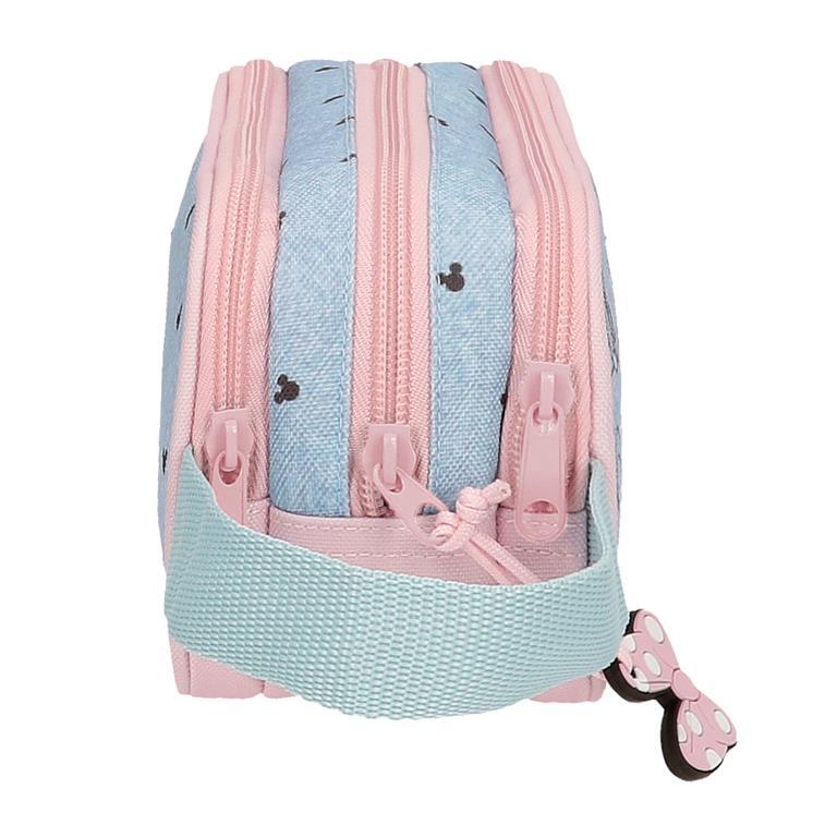 Estojo de três compartimentos Menina Disney Minnie American Darling 10cm Azul 2/6