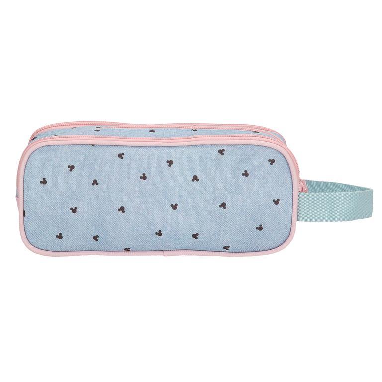 Estojo de três compartimentos Menina Disney Minnie American Darling 10cm Azul 3/6