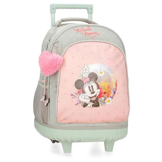 Zaino con Ruote Bambina Disney Minnie Wild Nature 43 cm Verde