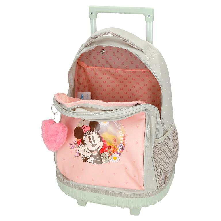 Sac à dos à roulettes  Fille Disney Minnie Wild nature 43cm Vert 4/7