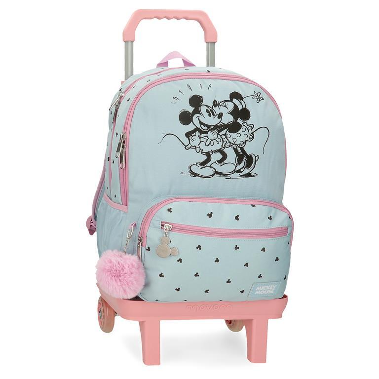 Sac à dos scolaire Fille Disney Kisses M&M deux compartiments 44 cm Bleu 1/6