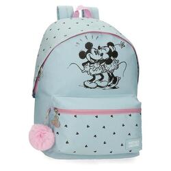 Sac à dos scolaire Fille Disney Kisses M&M 44cm Bleu