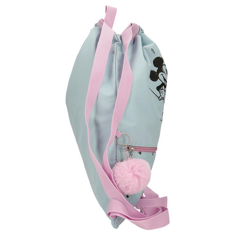 Mochila saco Niña Disney Kisses M&M  46 cm Azul