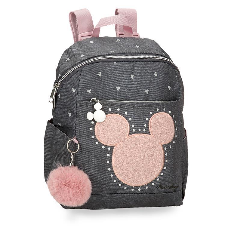 Mochila escolar Niña Disney Mickey studs  35 cm negro