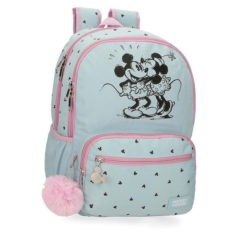 Disney - Sac À Dos Scolaire Fille Disney Kisses M&m Deux Compartiments 44cm Bleu - Sac À Dos - Bleu - 24 L - Decathlon