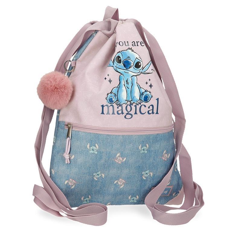 Mochila saco Niña Disney Stitch You are magical  40 cm Azul