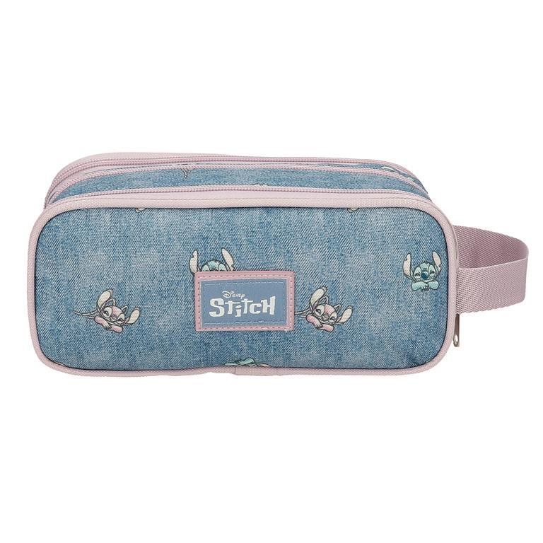 Estuche tres compartimentos niña Disney Stitch you are magical 10cm denim 3/5