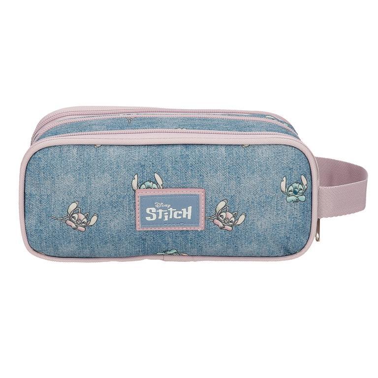 Estuche tres compartimentos Niña Disney Stitch You are magical  10 cm Azul