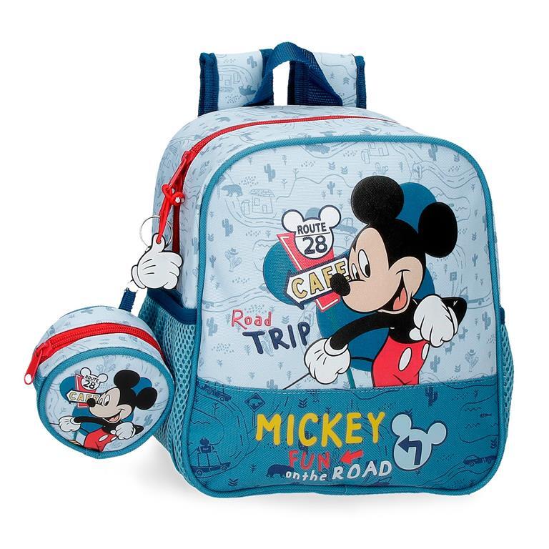 Mochila escolar Niño Disney Mickey Road Trip  25 cm Azul