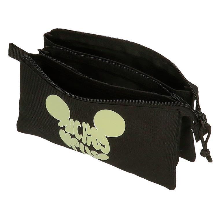 Astuccio tre scomparti Unisex Disney Mickey Multiverse 12 cm Nero 4/6