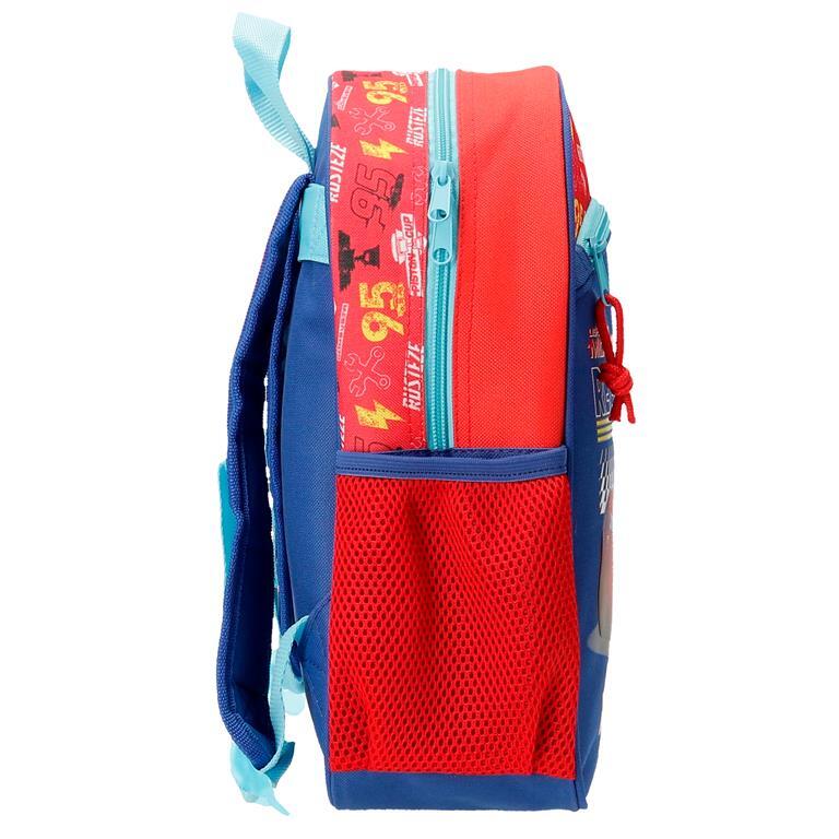 Mochila escolar Niño Disney Cars Lets race  33 cm Rojo