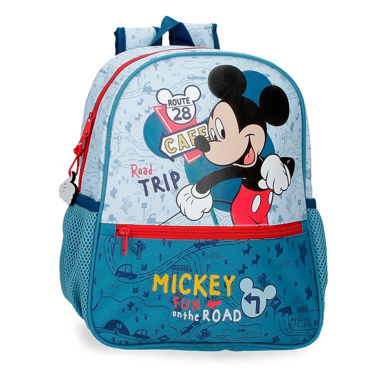 Mochila escolar Niño Disney Mickey Road Trip  33 cm Azul