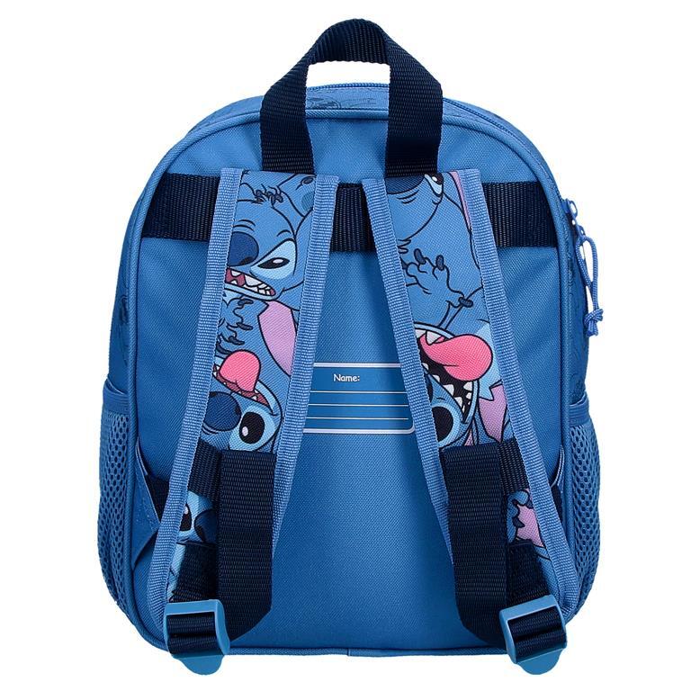 Mochila escolar Unisex Disney Happy Stitch  28 cm Azul