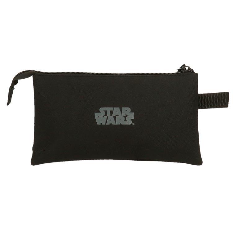 Estuche tres compartimentos Unisex  Star wars - R2D2  12 cm Negro 3/6