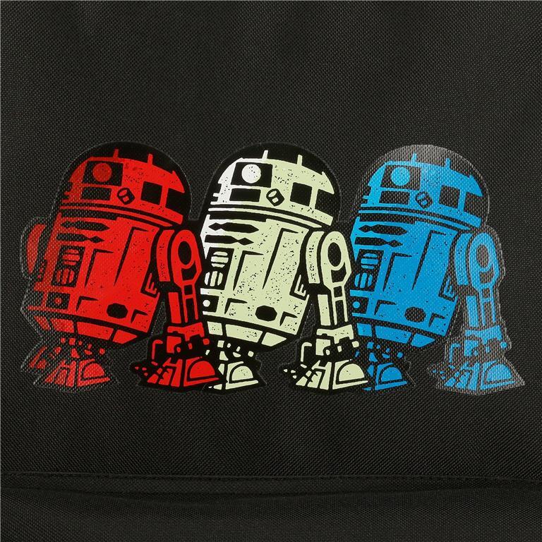 Estuche tres compartimentos Unisex  Star wars - R2D2  12 cm Negro