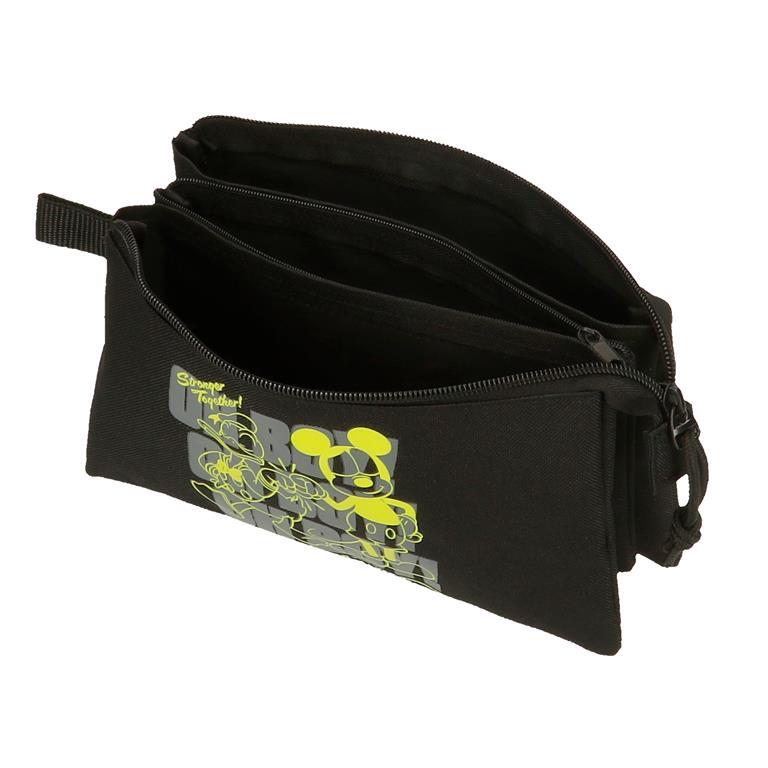 Astuccio tre scomparti Unisex Disney Mickey Oh Boy 12 cm Nero 4/5