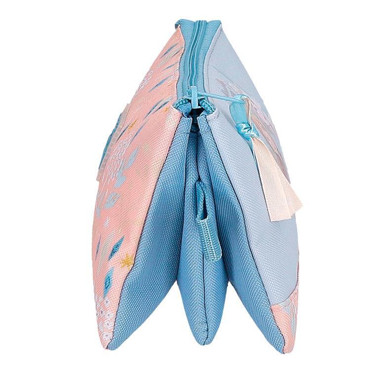 Trousse trois compartiments Fille Disney Frozen Believe in the journey 12cm Bleu 2/6