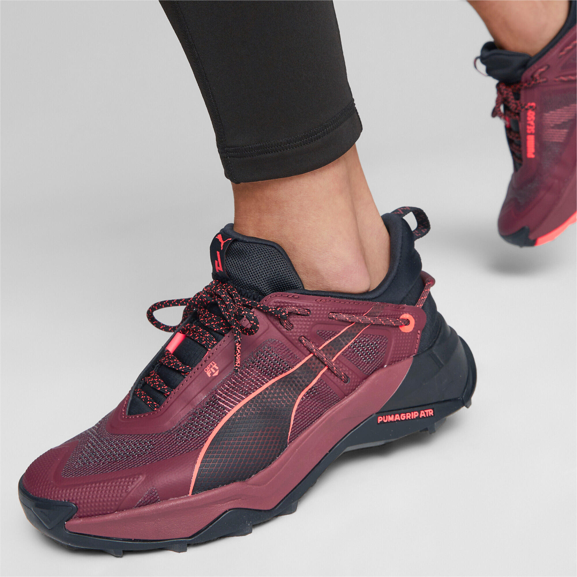Zapatos de senderismo PUMA Womens Explore NITRO - Dark Jasper-Black-Fire Orchid 2/7