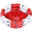 Swim Essentials Baby Pool - Red/white - Ocean Stripes - Ø 60 Cm