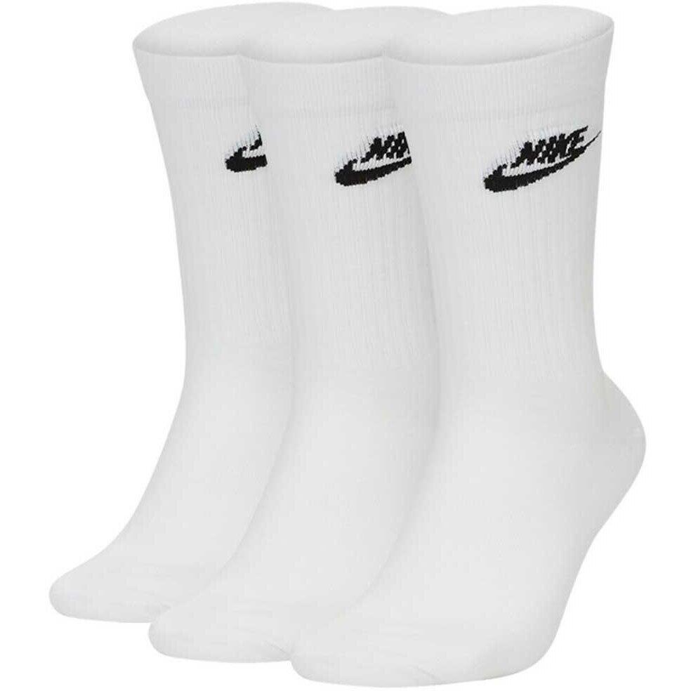 NIKE CALZINI Nike Sportswear Everyday Essential Crew 3 Pairs, Bianca, Unisex
