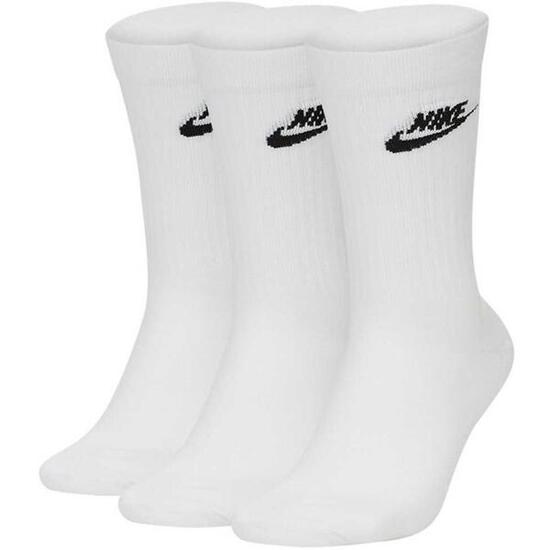 MEDIAS Nike Sportswear Everyday Essential Crew 3 Pairs, Blanco, Unisexo