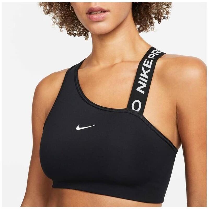 Bustiera femei Nike Dri-Fit Swoosh Medium Support 1 Piece, Negru