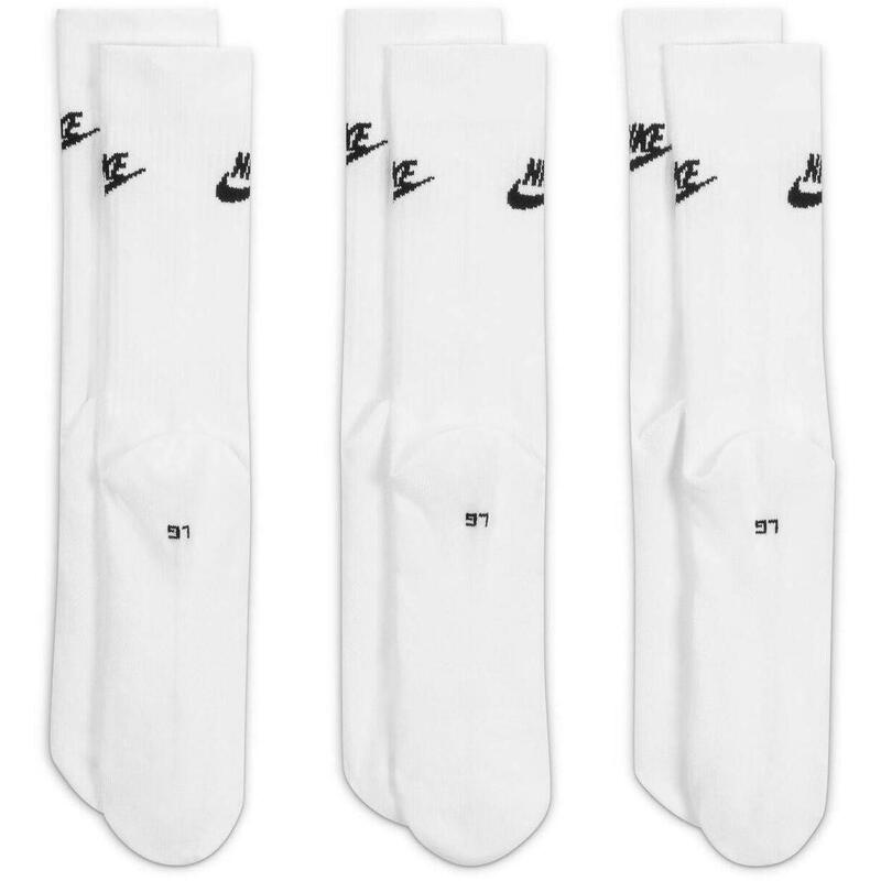 ZOKNI Nike Sportswear Everyday Essential Crew 3 Pairs, Fehér, Unisex