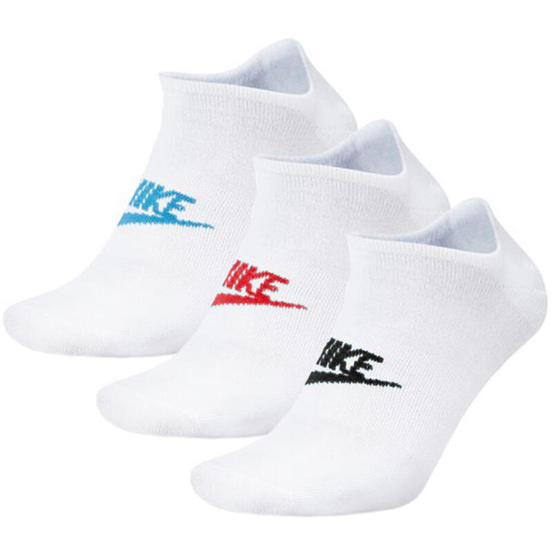 ZOKNI Nike Sportswear Everyday Essential No-Show Socks 3, Fehér, Unisex