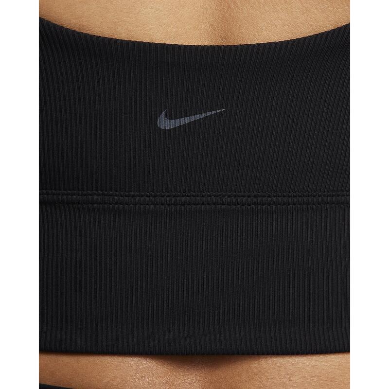 Bustiera femei Nike Zenvy Rib, Negru