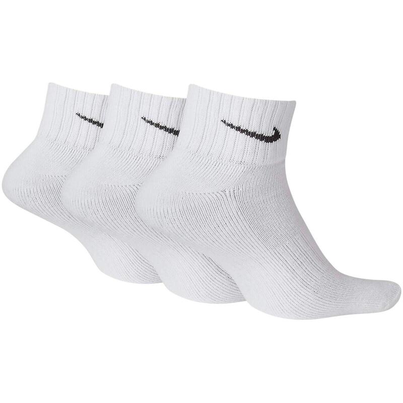 Sosete unisex Nike 3PPK Value Cotton Quarter, Alb