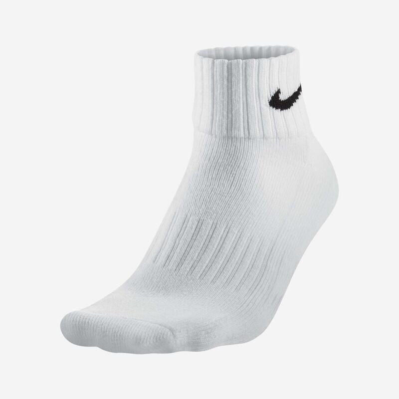 ZOKNI Nike 3PPK Value Cotton Quarter, Fehér, Unisex