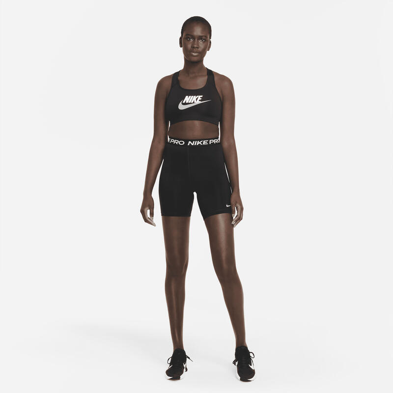 Melltartó Nike Swoosh Medium Support Graphic Sports Bra, Fekete, Nők