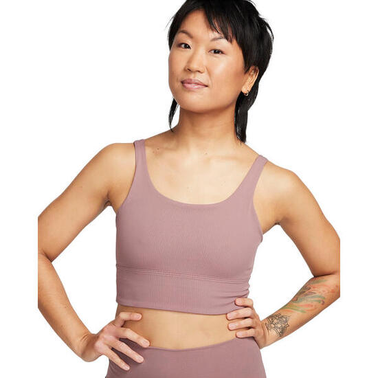 Reggiseno Nike Zenvy Rib Viola Donne