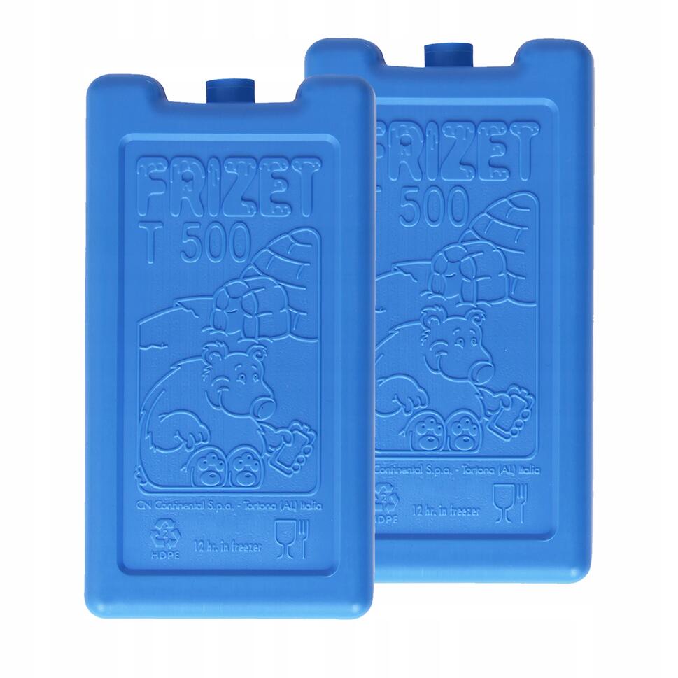 Wkłady chłodzące mrożące do lodówki turystycznej torby termicznej 2x500 ml