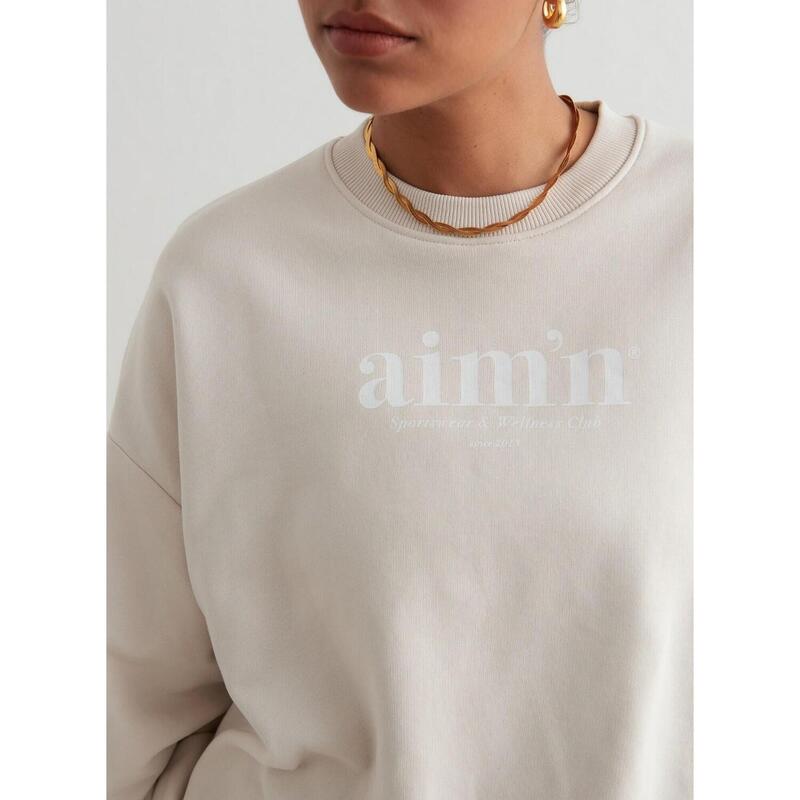 Sweat-shirt de yoga pour femme French Terry Beige