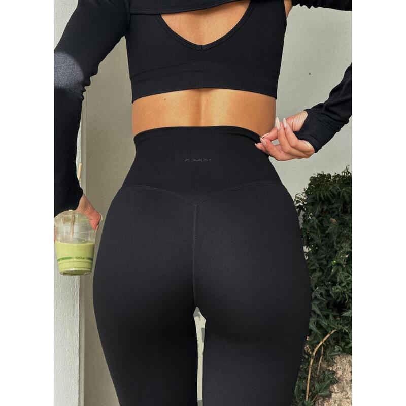 Legging Shape Naadloos Yoga Dames Zwart aim'n