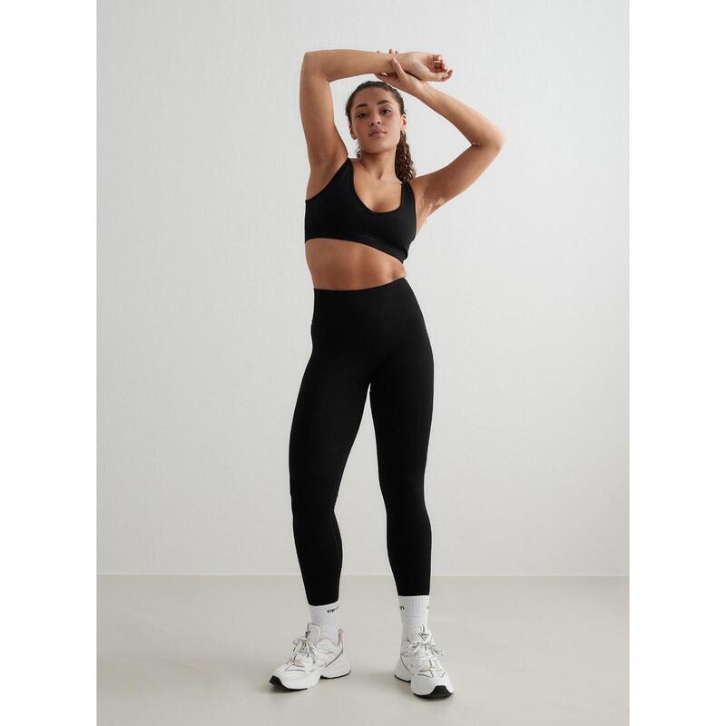 Legging Shape Naadloos Yoga Dames Zwart aim'n