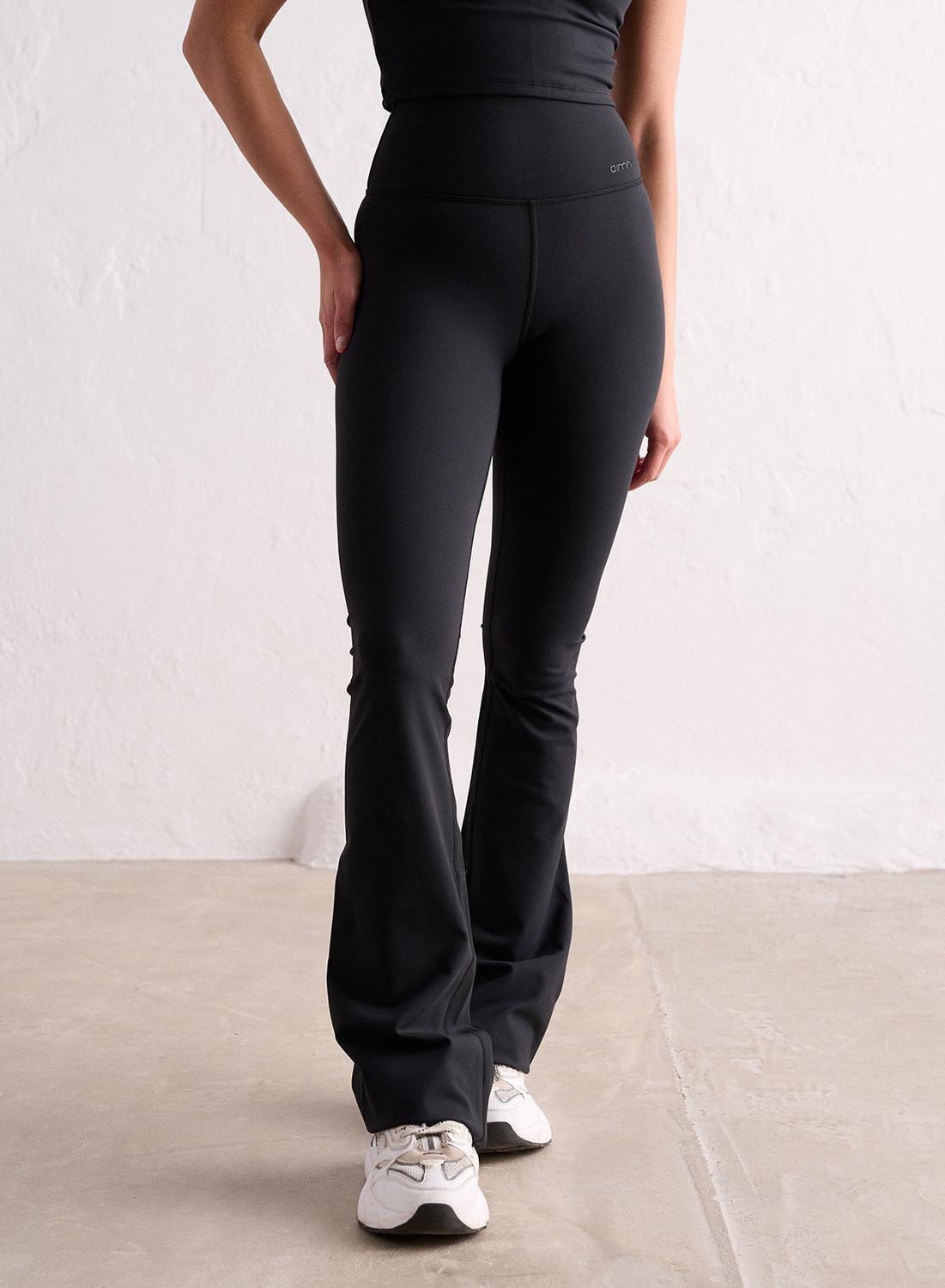 Femme Leggings Évasé Évacuant l'humidité Noir 4/7