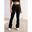 Leggings de yoga pour femmes avec coup Côtes Sans couture Noir