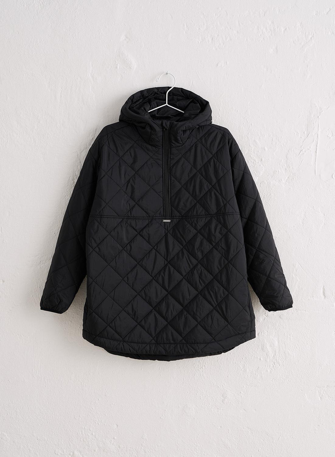 Mujer Chaqueta Acolchada Extragrande Impermeable Negro 6/7
