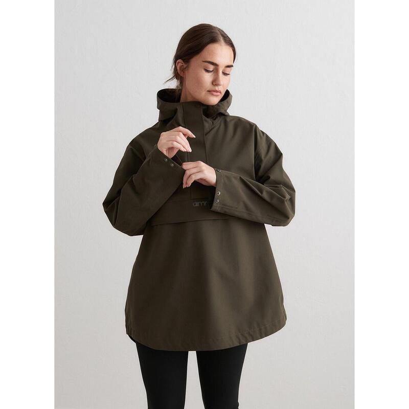 Veste Imperméable Surdimensionnées Anorak Randonnée Femmes Kaki aim'n