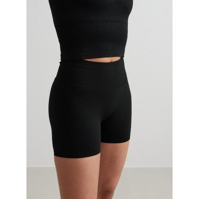 Short Shape Seamless Hotpants Yoga Femme Noir aim'n