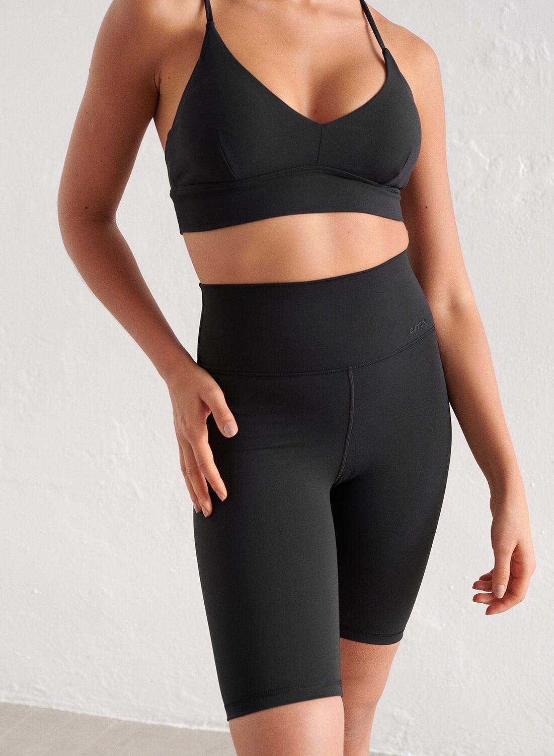 Damen Shorts Feuchtigkeitsableitend Kniebeugensicher Schwarz 4/6
