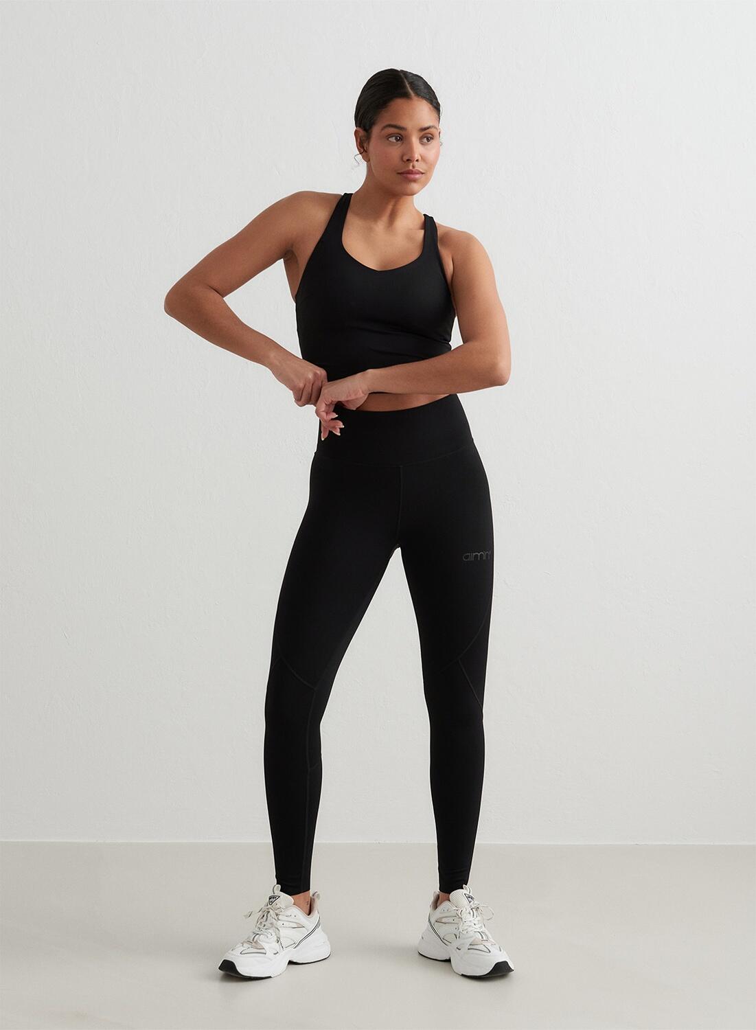 Leggings de yoga pour femmes modelant la silhouette évacuant l'humidité Noir 4/7