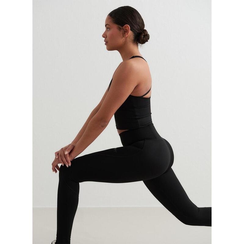 Leggings de yoga pour femmes modelant la silhouette évacuant l'humidité Noir